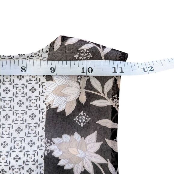 NWOT Calvin Klein Suit Separates sleeveless flowy blouse floral patchwork - Picture 10 of 13